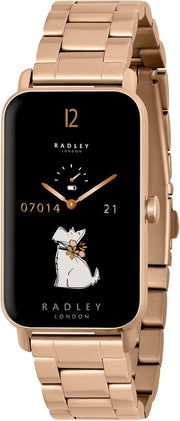 Womens Rose Gold Smart Watch Stainless Steel Strap