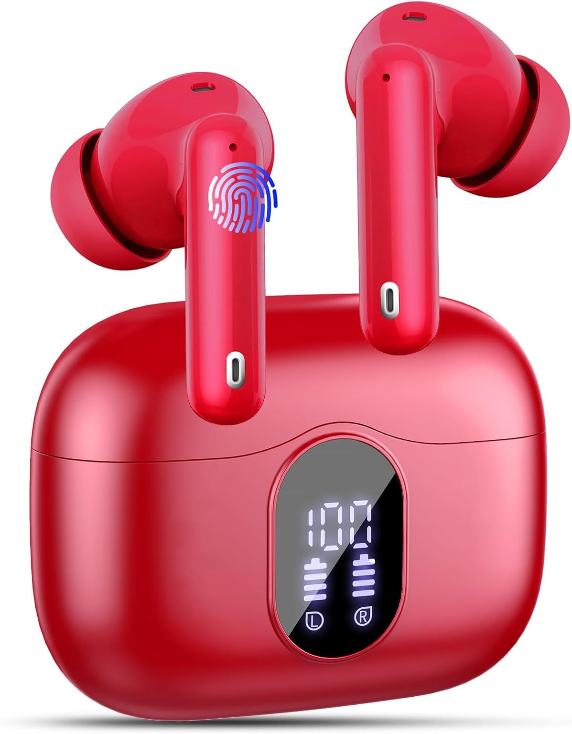 True Wireless Bluetooth 5.3 Earbuds ENC Mic Stereo Bass 36H LED