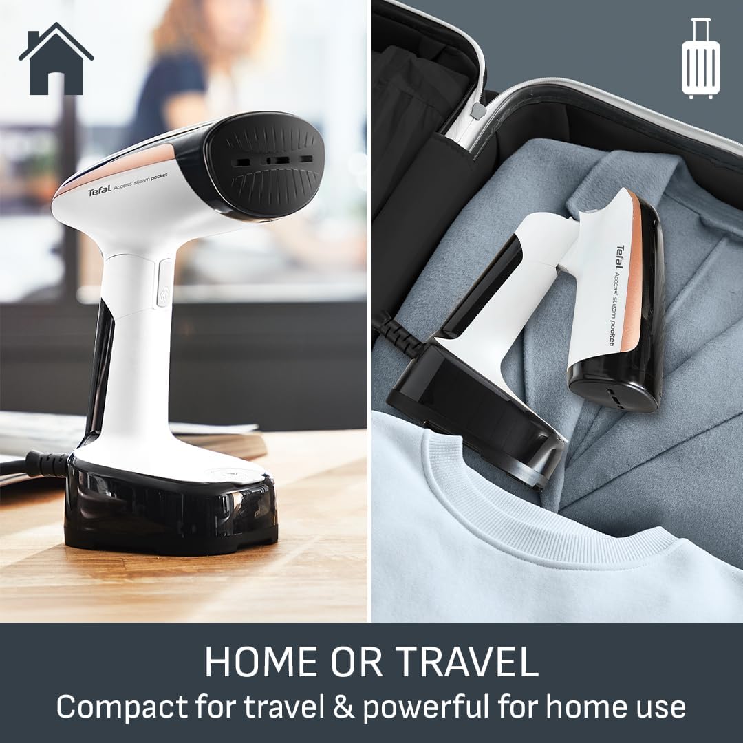 Compact Clothes Steamer Foldable 1300W Fast Heat 20g Steam