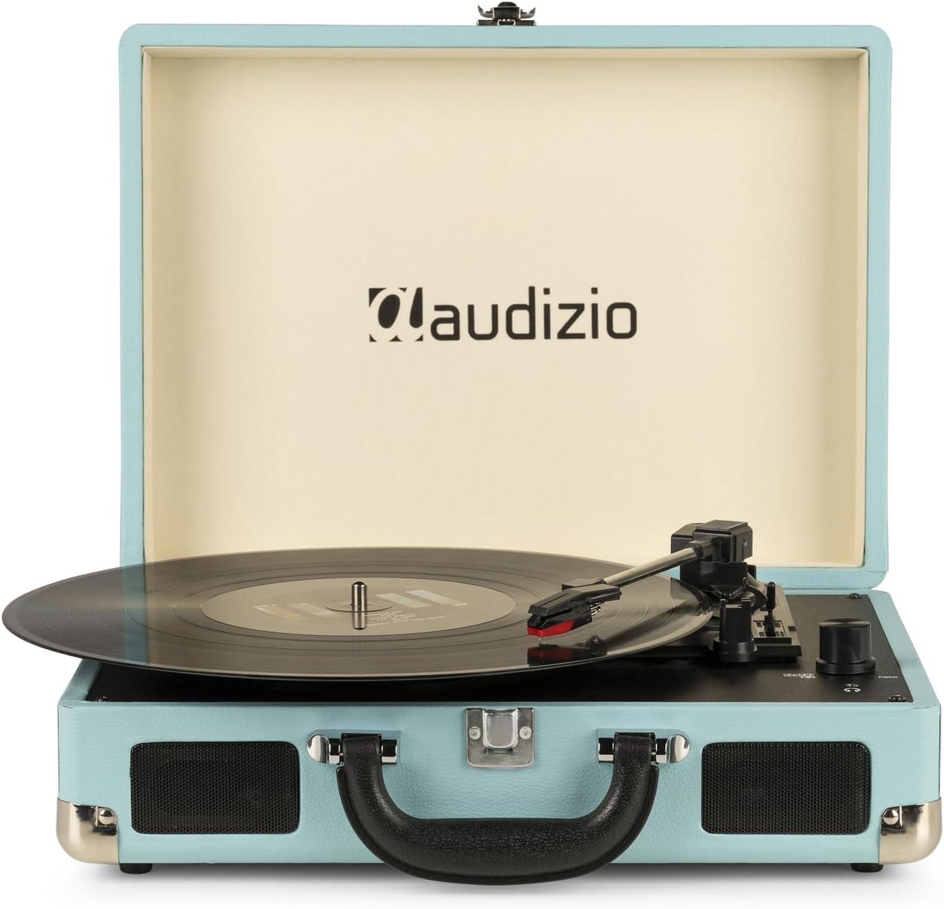 Portable 3-Speed Vinyl Record Player with Built-In Speakers & USB