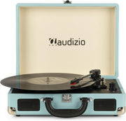 Portable 3-Speed Vinyl Record Player with Built-In Speakers & USB