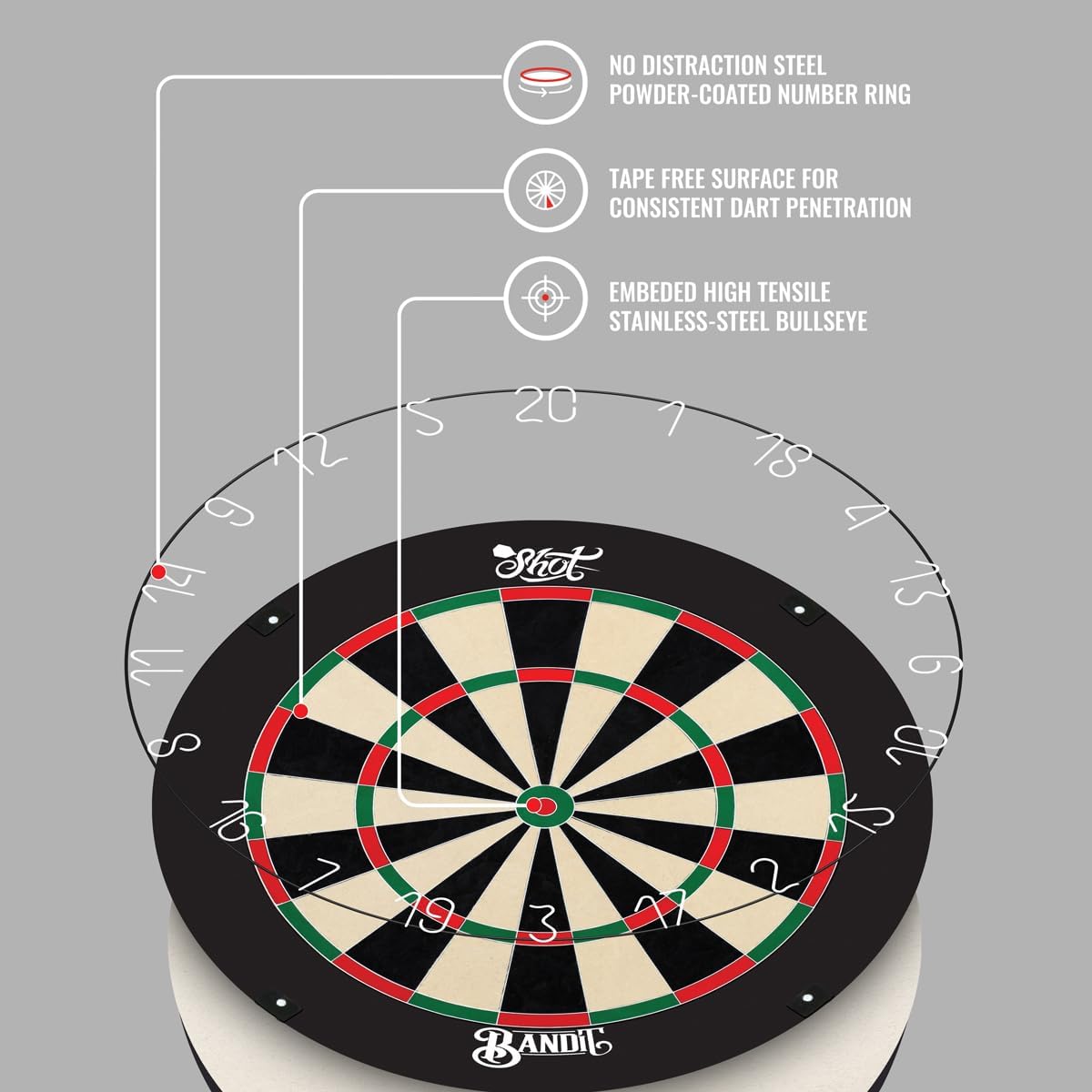 Professional Dart Board Sisal Bladed Wire High Accuracy