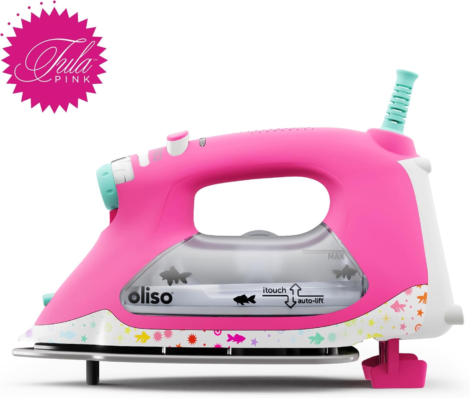 2400W Smart Steam Iron Diamond Ceramic Soleplate Auto Lift
