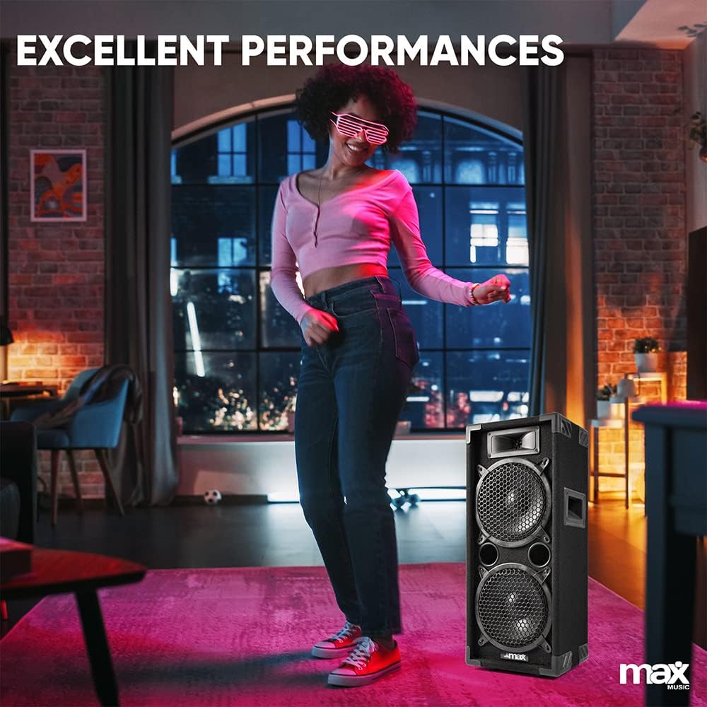 Dual 8 Inch DJ PA Speakers Pair 1600W Passive Karaoke Party Sound