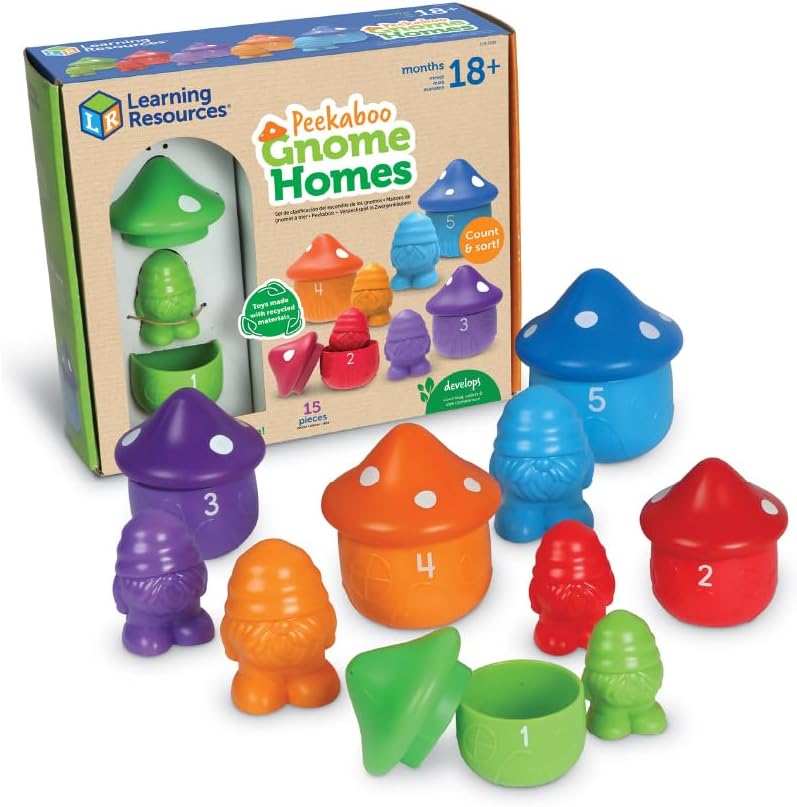 Toddler Learning Gnome Toy Set Counting Colors Montessori