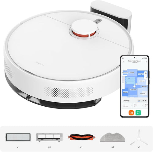 Robot Vacuum Mop 5000Pa LiDAR Mapping WiFi App Pet Hair