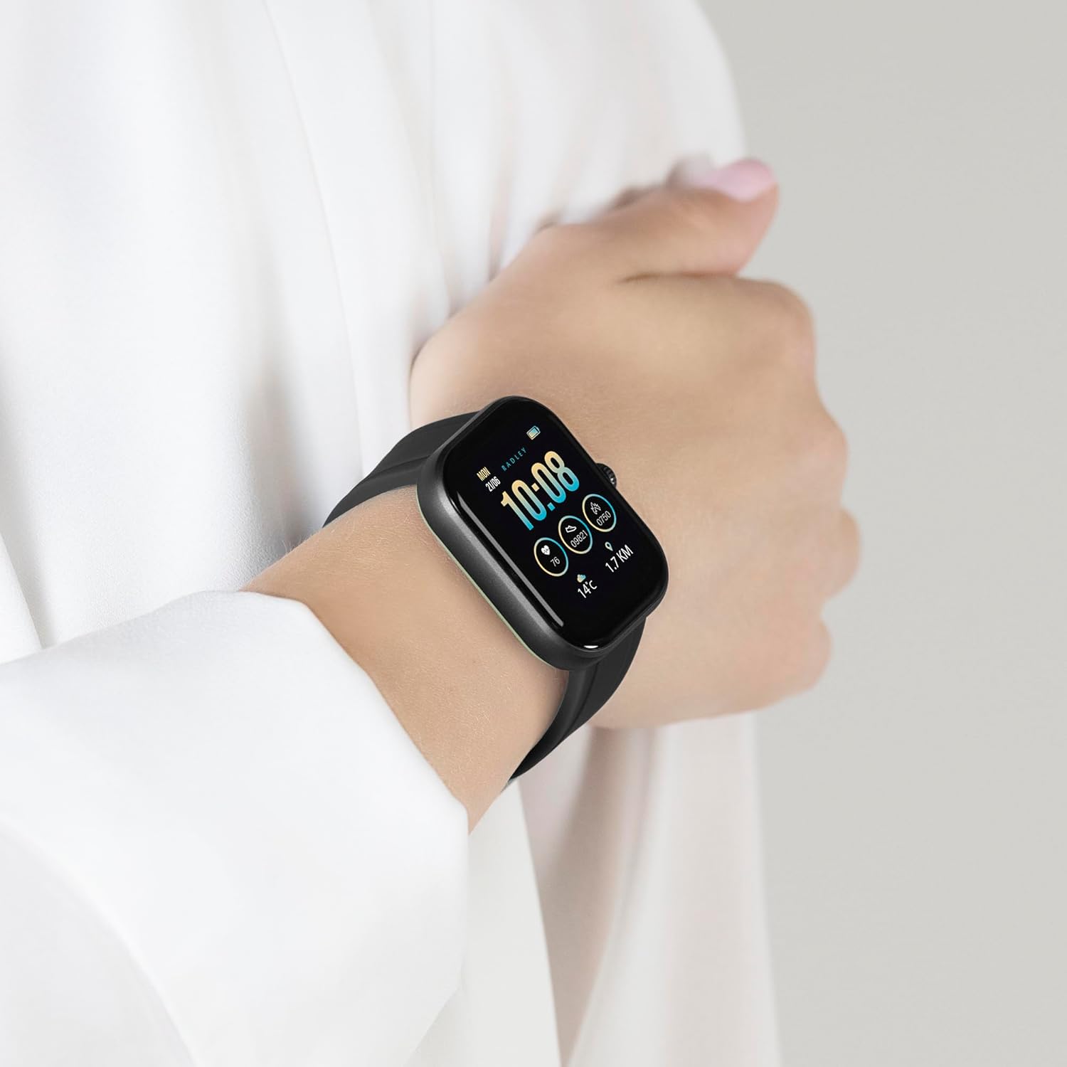 Black Silicone Smart Watch Calling Fitness Tracker