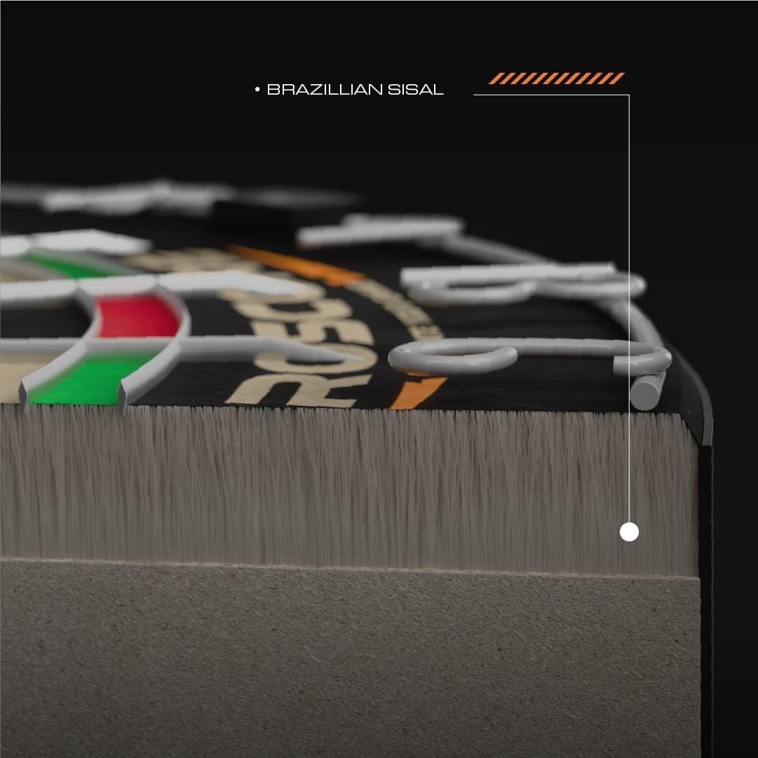 Professional Sisal Dartboard 18in Thin Wire Low Bounce Target