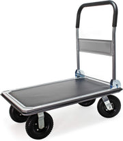 300KG Platform Trolley Pneumatic Tyres Foldable Handle