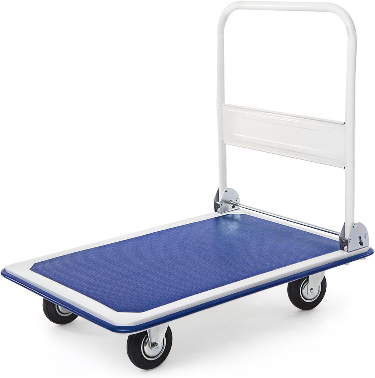 Heavy Duty Platform Trolley 300KG Flatbed Cart Blue