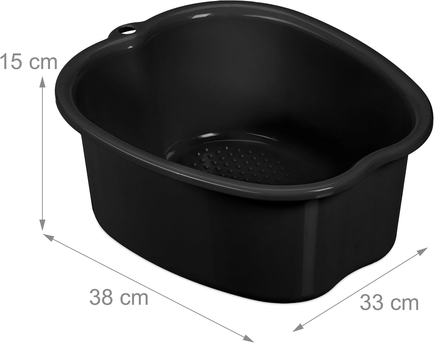 Foot Bath Basin Pedicure Spa Tub Massage Nubs Compact Black
