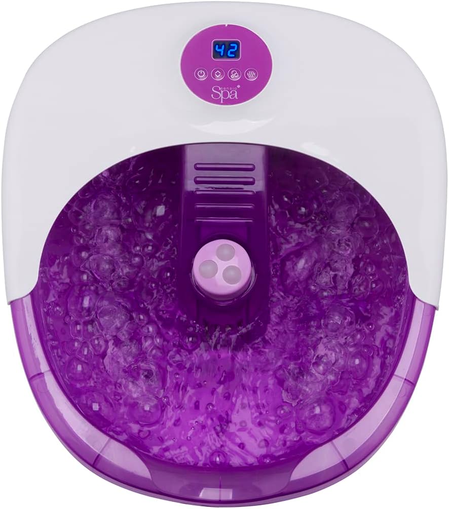 Heated Foot Spa Massager Bubble Bath Vibration Rollers Pedicure Set