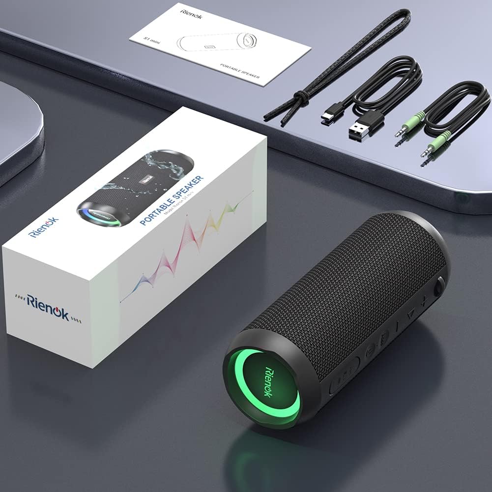 Portable Bluetooth Speaker 30W Stereo Bass Waterproof RGB Lights