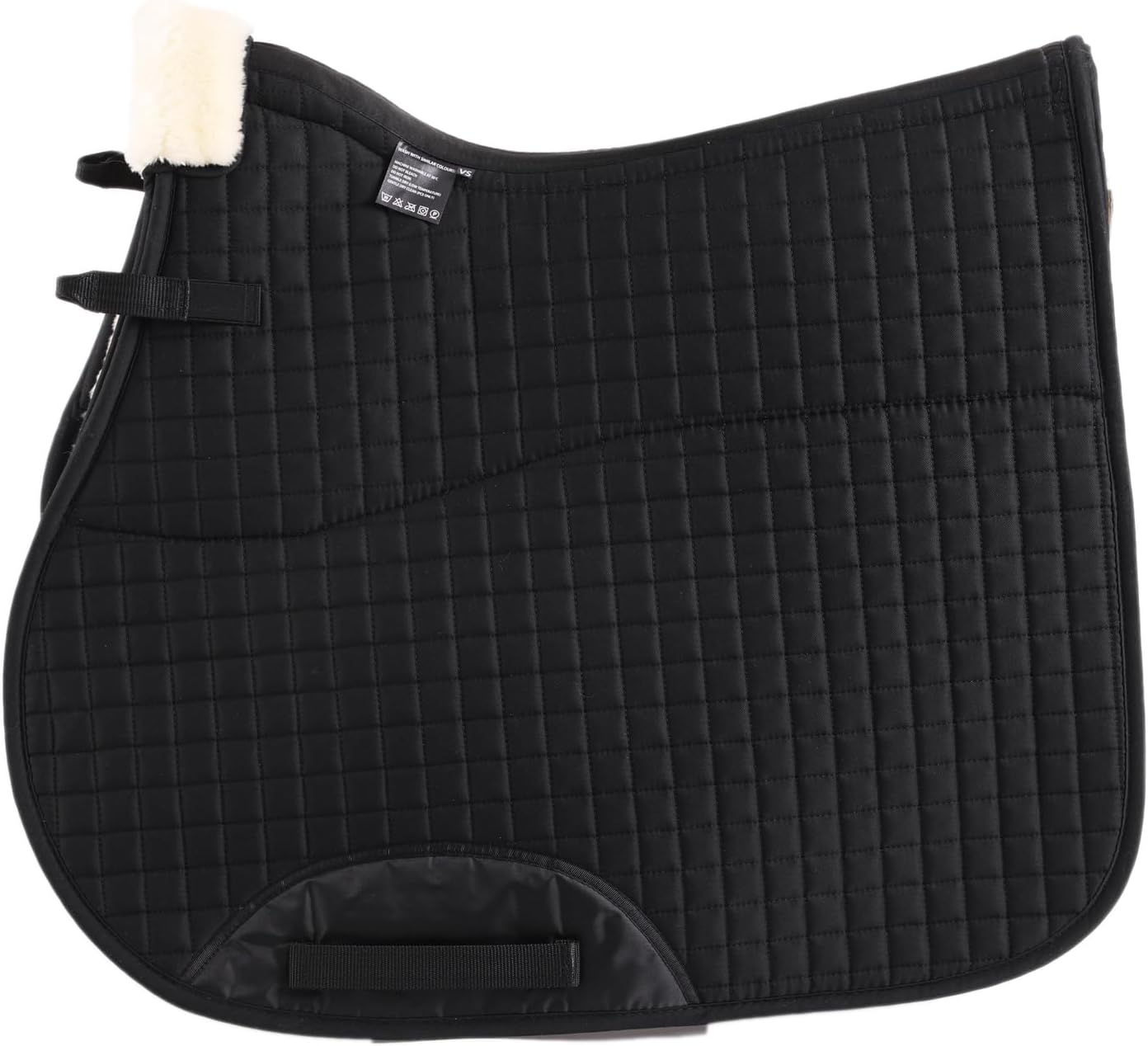 Faux Fur Jump Saddle Pad Full Black Natural