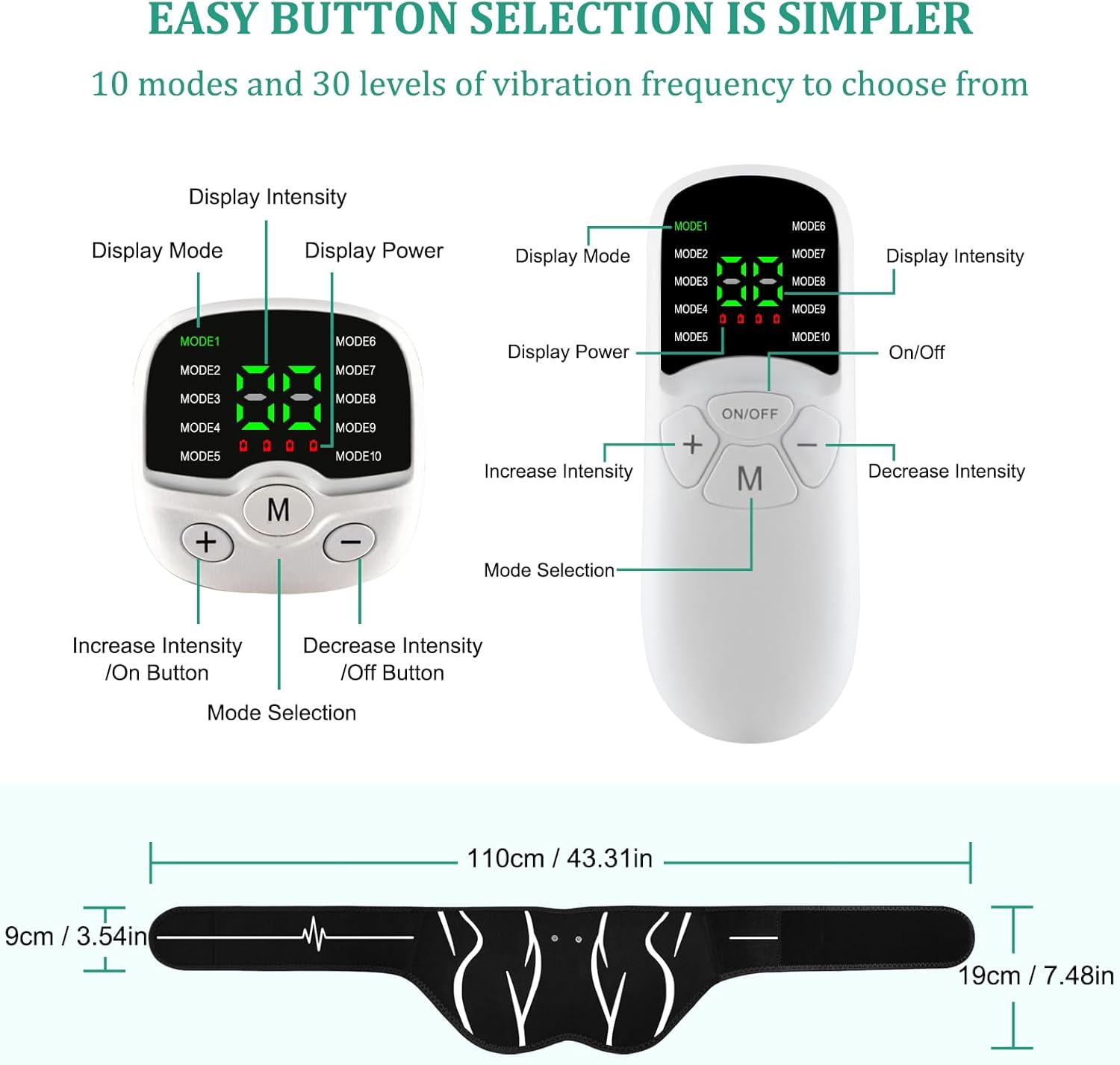 EMS Hip Trainer Electric Muscle Stimulator Glute Butt Toning Device