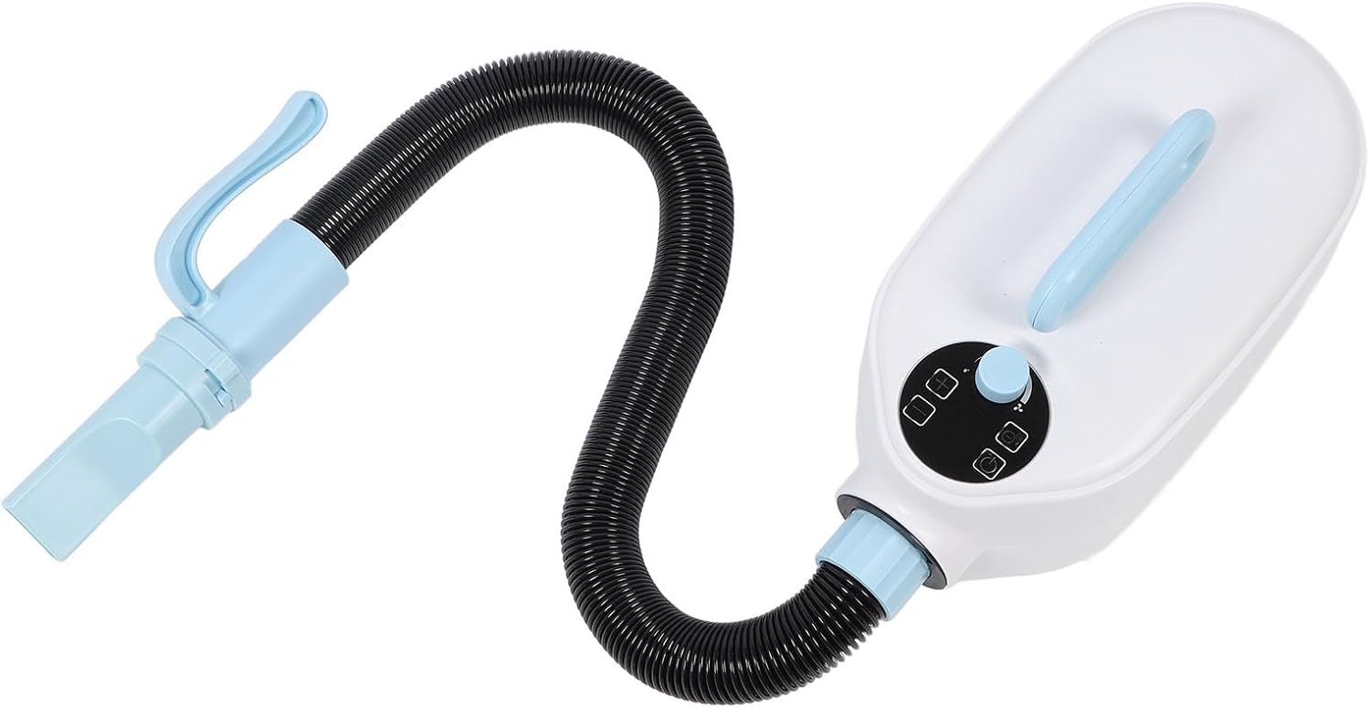 Pet Hair Dryer Grooming Vacuum Low Noise 4 Nozzle Blue