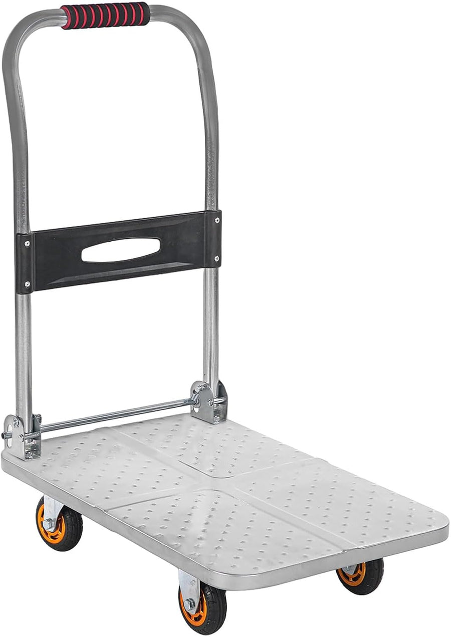 Heavy Duty Foldable Flatbed Trolley 150KG Steel Cart