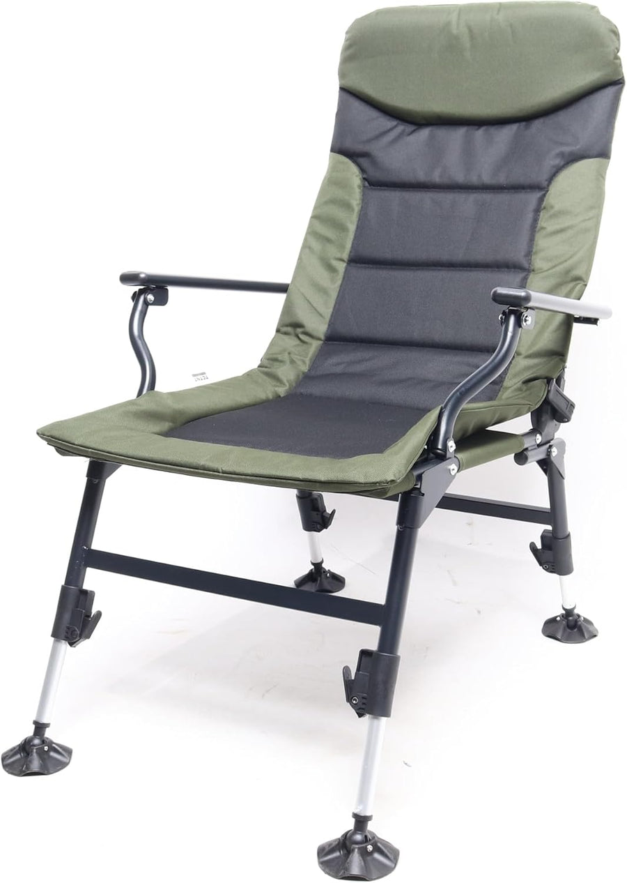 Premium Reclining Fishing Camping Chair Heavy Duty