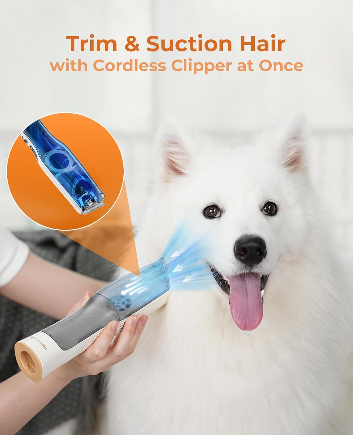 Pet Grooming Vacuum Dog Cat Low Noise 5 Tool Hair Remover