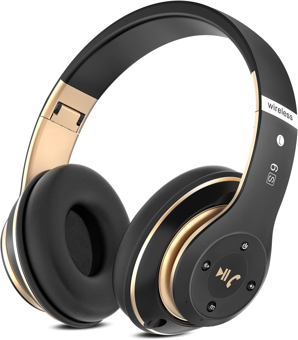Bluetooth Over Ear Headphones 65H Playtime Foldable Wireless Mic 6 EQ