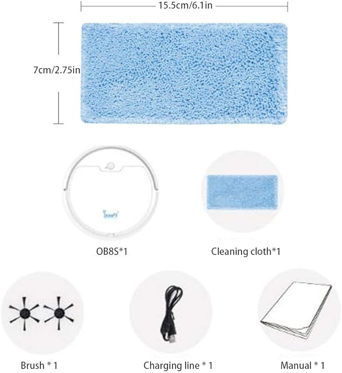 Robot Vacuum Mop WiFi App Control Slim Quiet Auto Clean