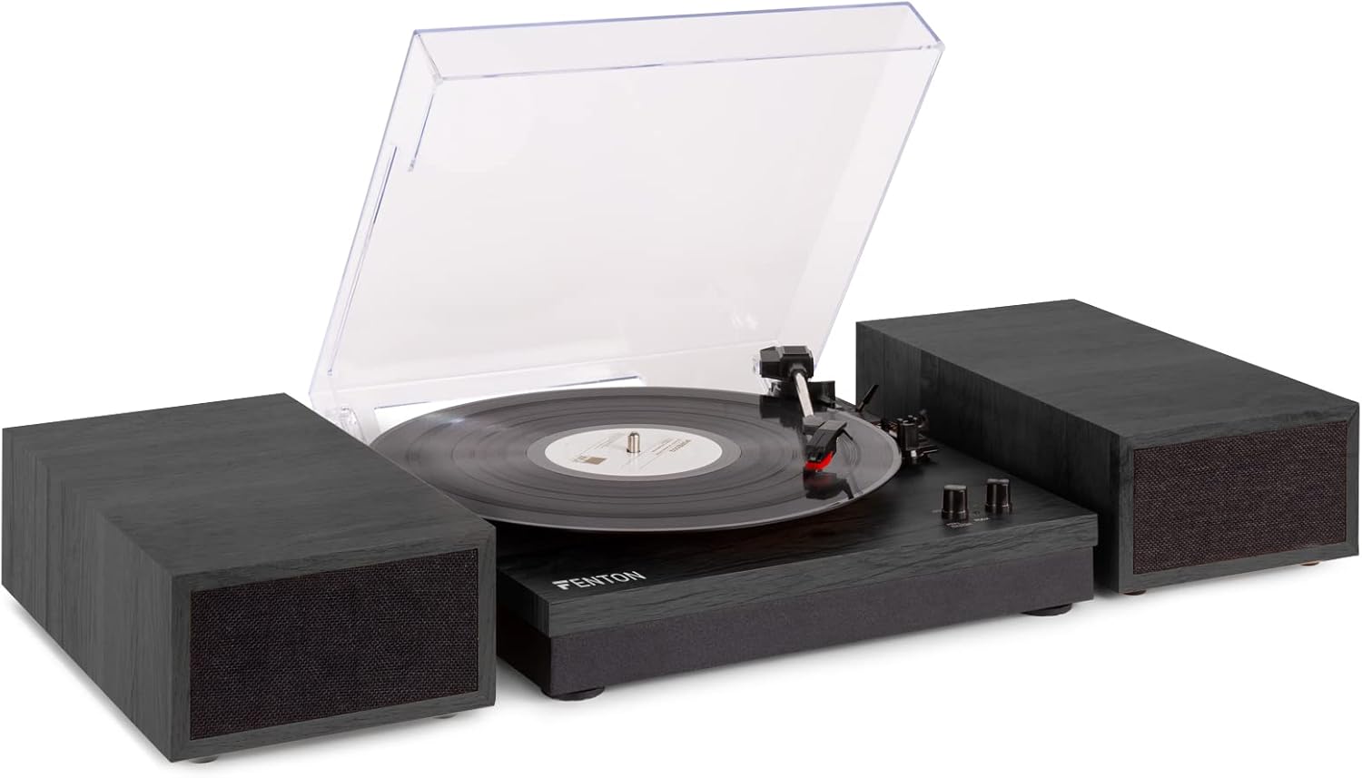 3-Speed Retro Bluetooth Turntable with Built-in Speakers & Auto Stop