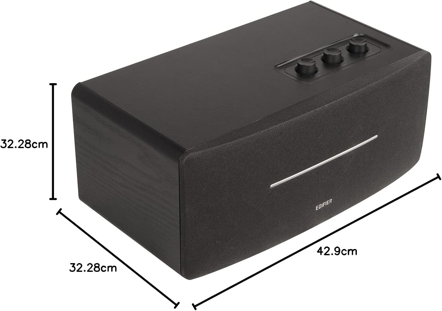 Bluetooth Stereo Speakers 70W RMS Wooden Bookshelf Audio System