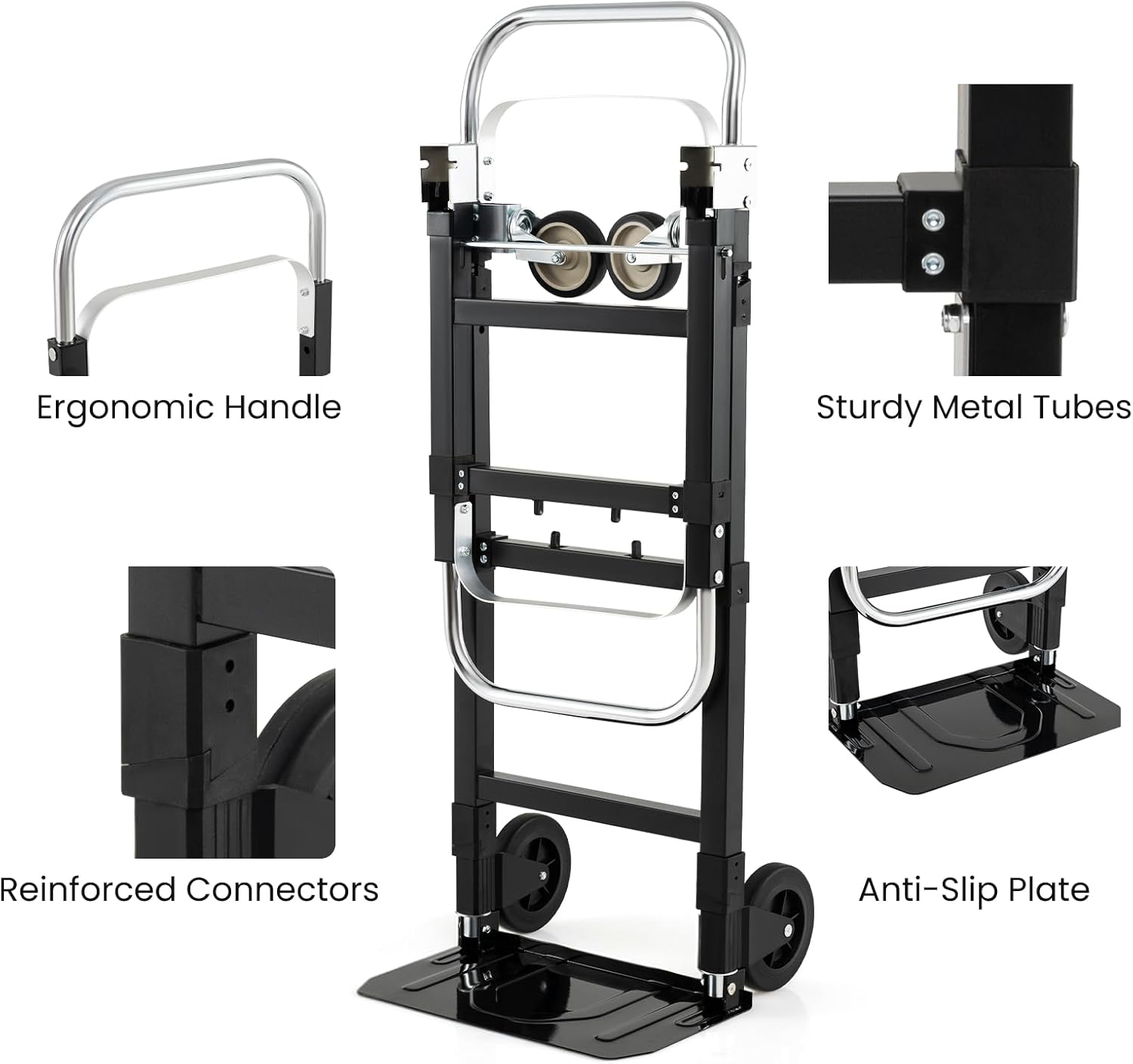 2 In 1 Folding Hand Truck Trolley 272KG Cart
