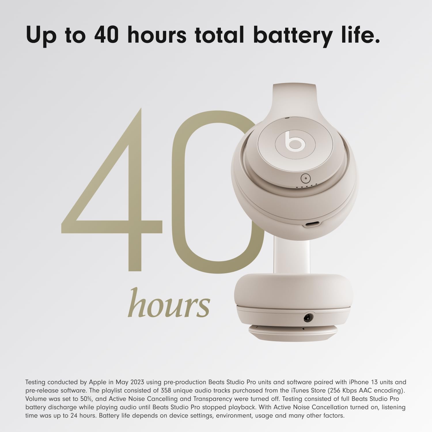 Bluetooth ANC Over Ear Headphones Spatial Audio USB C Lossless 40H