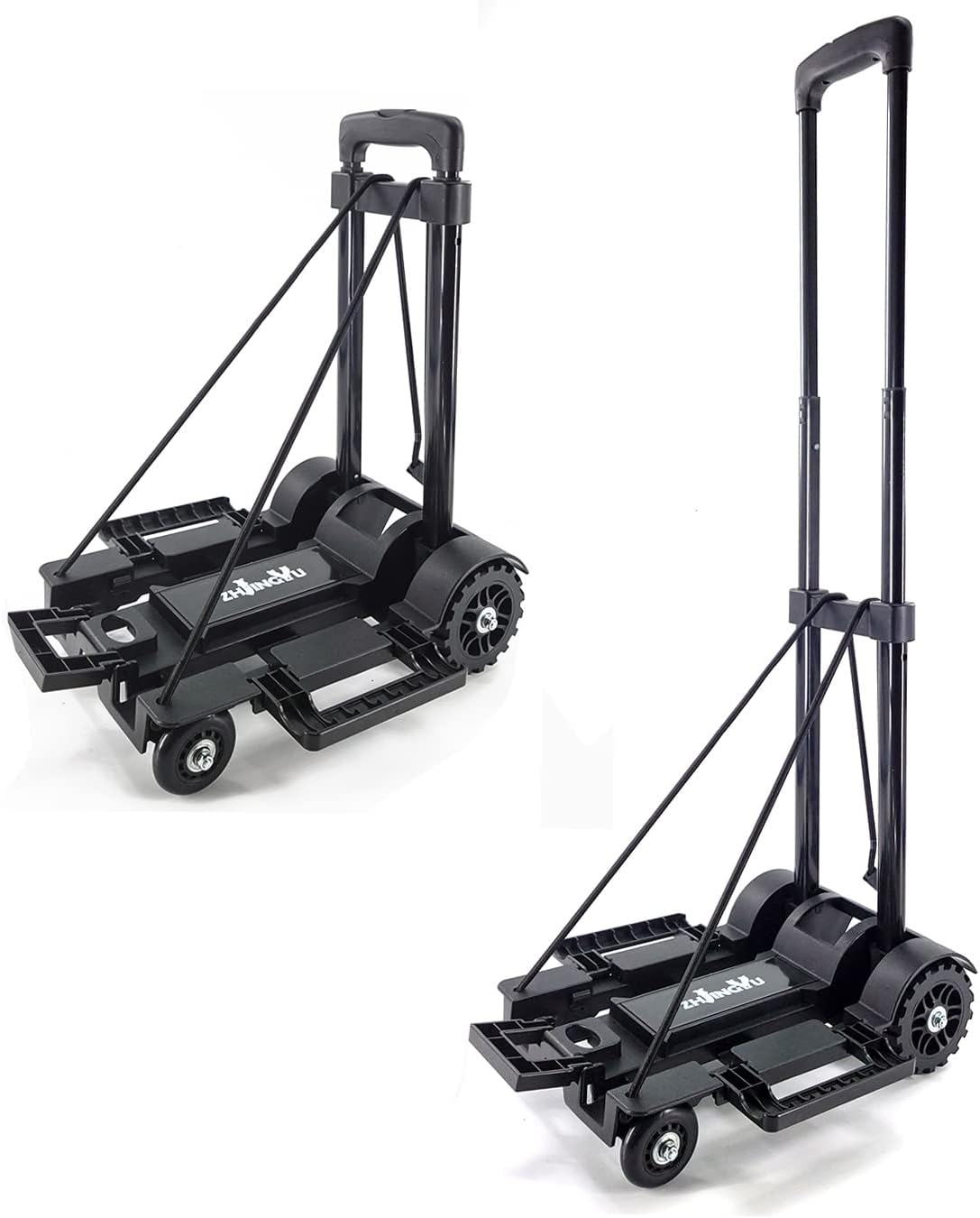 Folding Hand Truck Trolley 45KG 4 Wheel Steel Cart