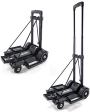Folding Hand Truck Trolley 45KG 4 Wheel Steel Cart