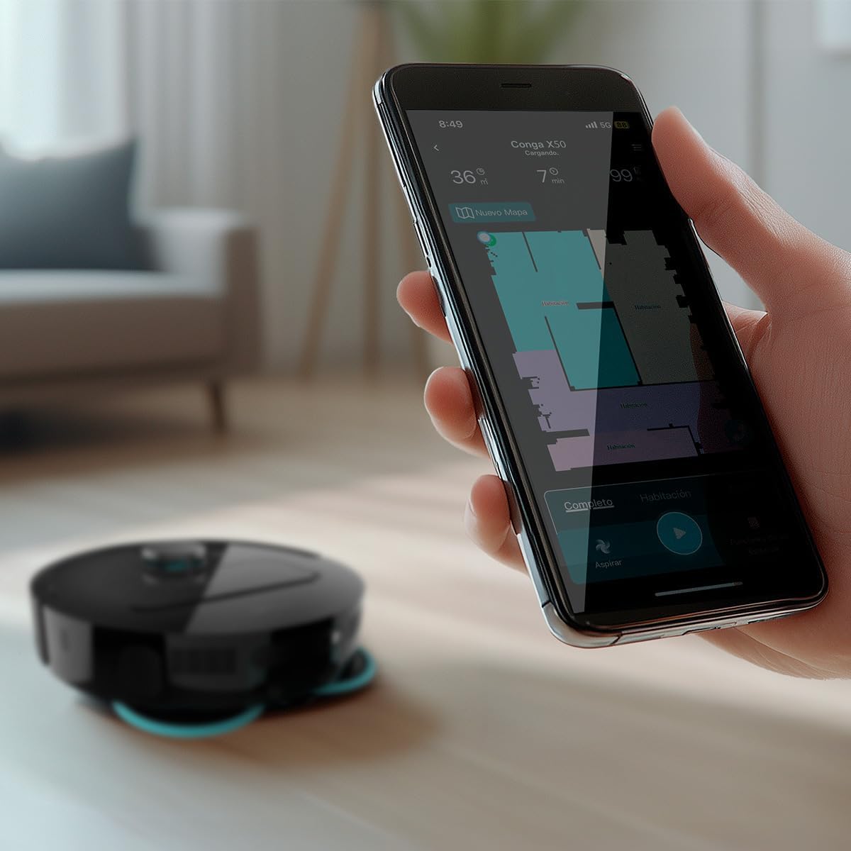 Robot Vacuum Mop Self Empty 15000Pa LiDAR Mapping Auto Wash 240min
