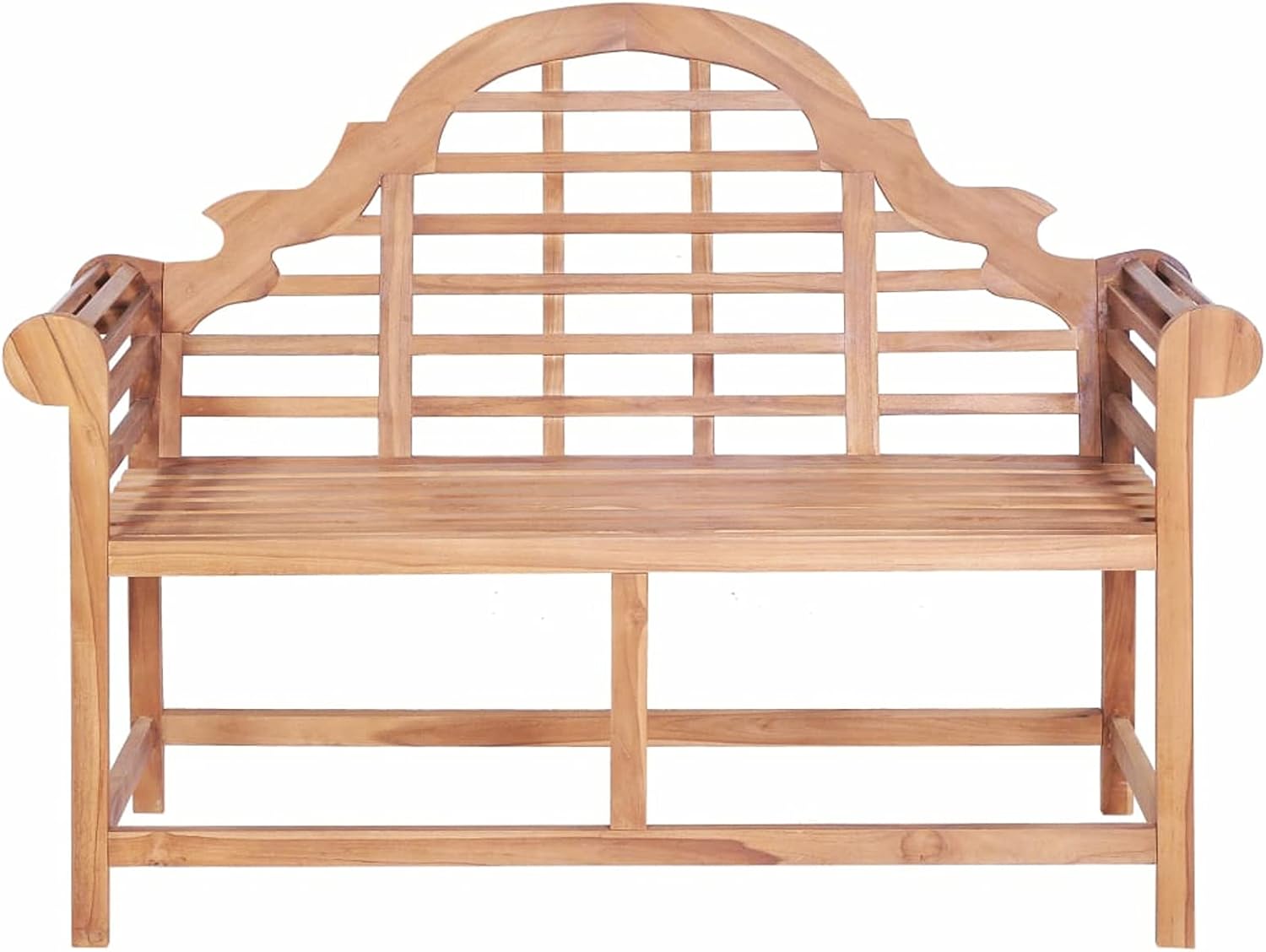Teak Wood Garden Bench 127cm Outdoor Patio Seat Weatherproof