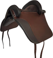 Treeless Spanish Horse Saddle Brown Buffalo Leather
