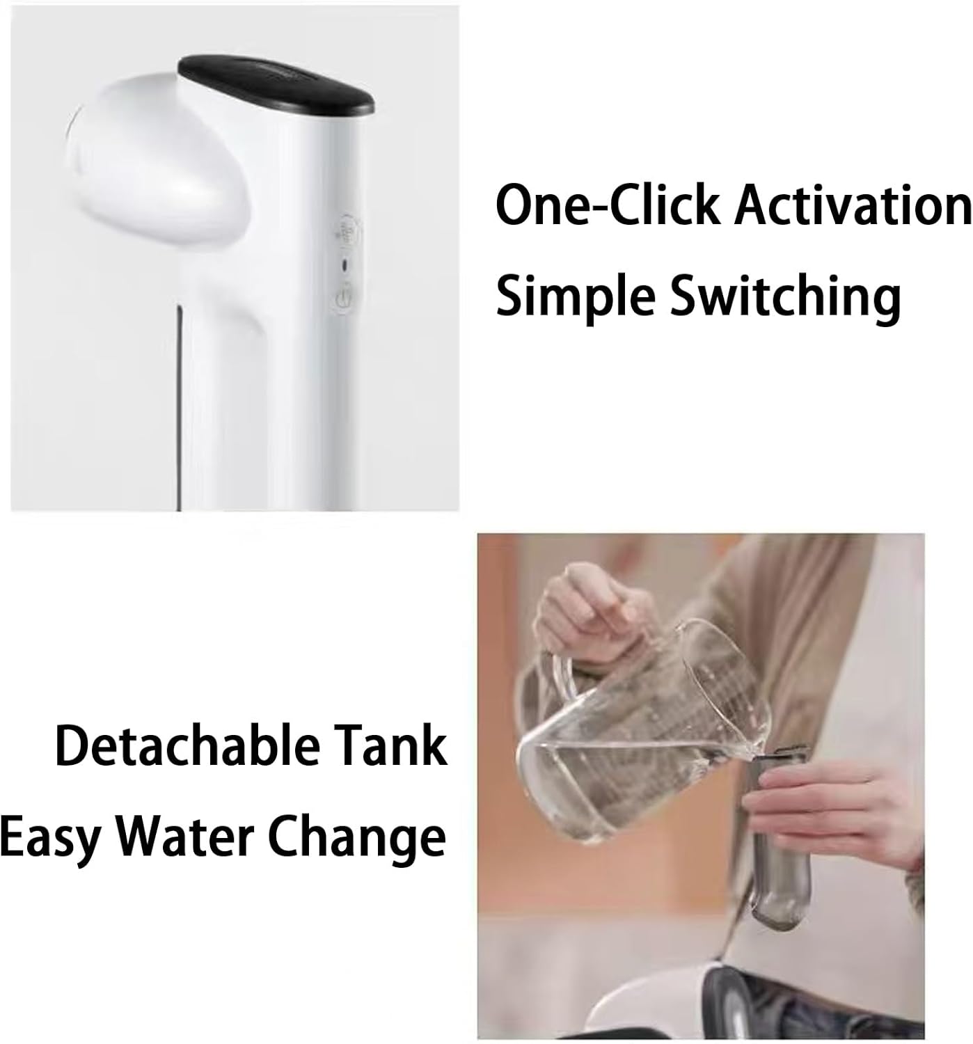 2 In 1 Garment Steamer Iron Suction Portable Wrinkle Remover 95ml