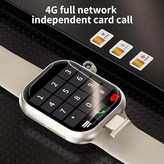 4G LTE Smart Watch 64GB Camera GPS AMOLED Black