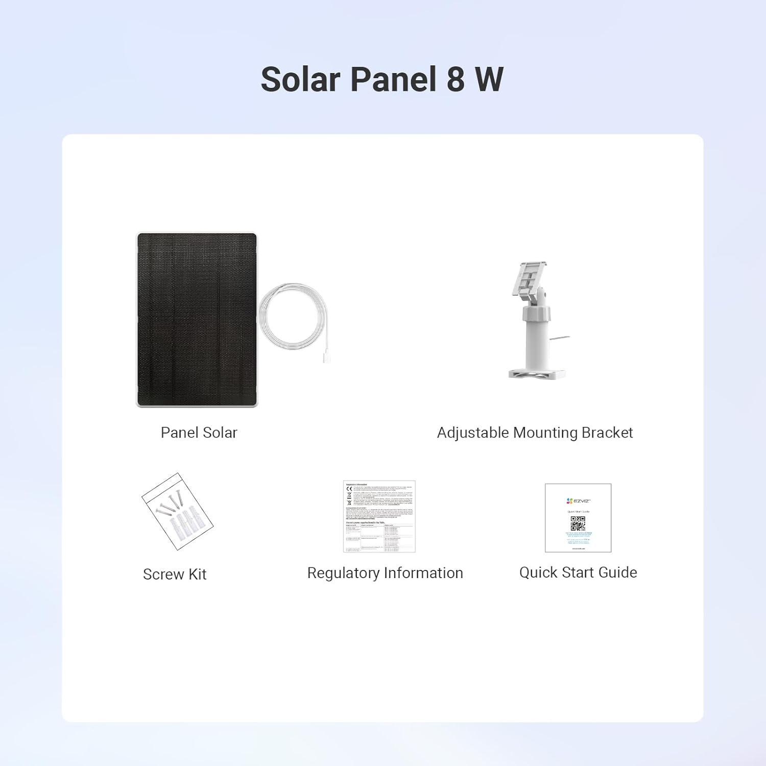 8W Solar Panel Security Camera Type C IP65 Outdoor