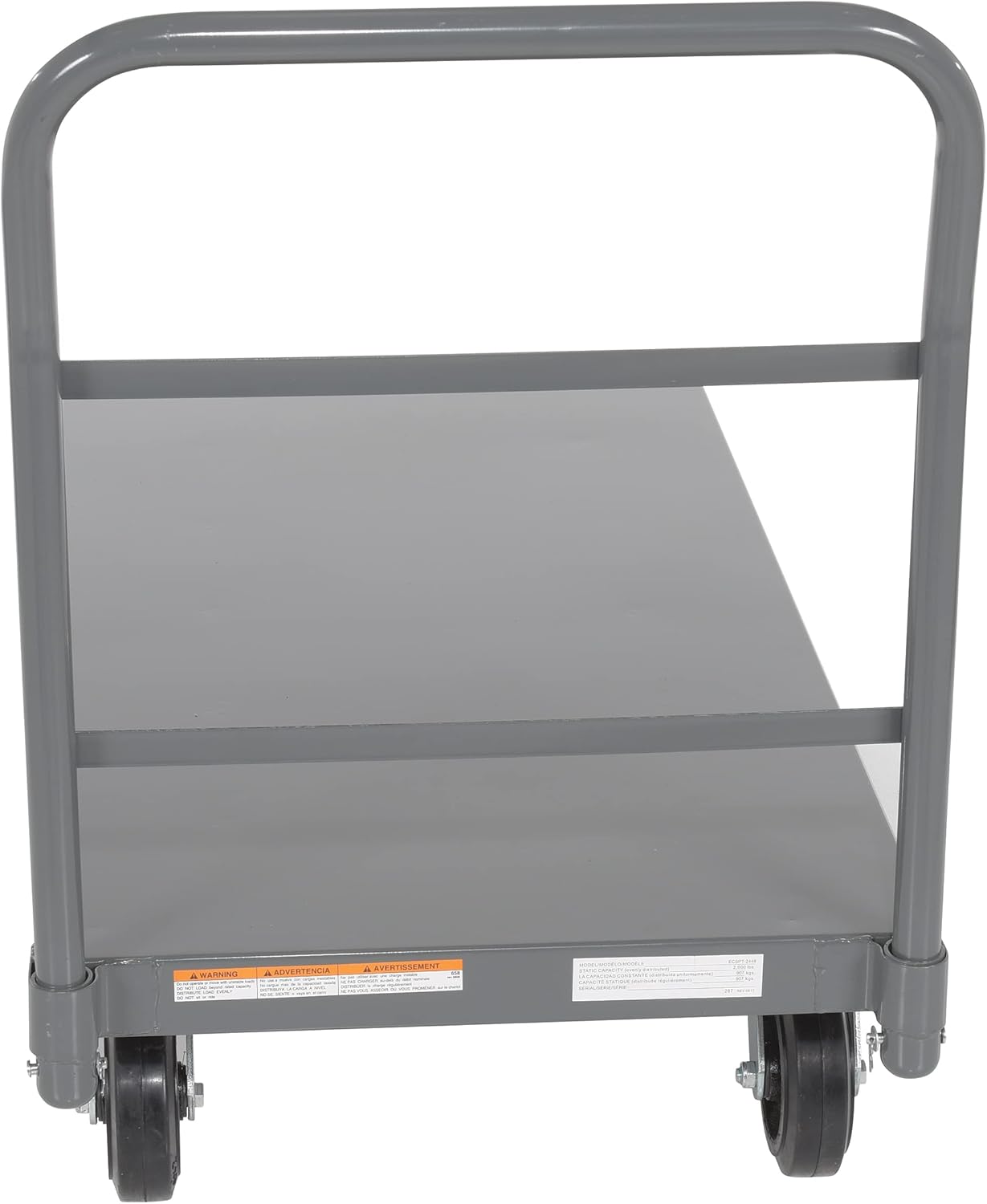 2000lbs Heavy Duty Steel Platform Truck Trolley 48 x 24 Rubber Casters