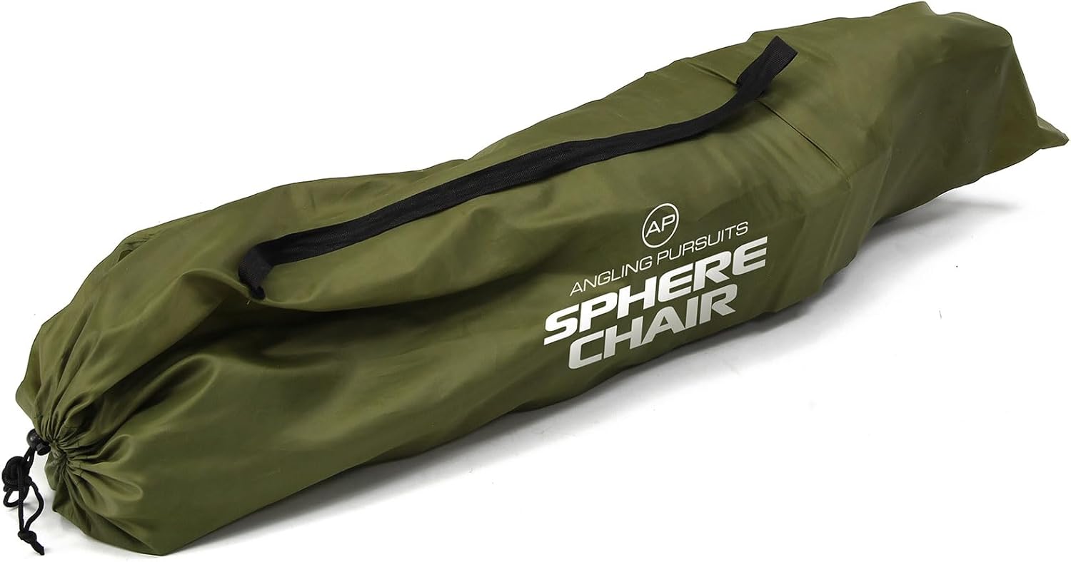 Compact Moon Fishing Chair Foldable Padded Steel Frame Green