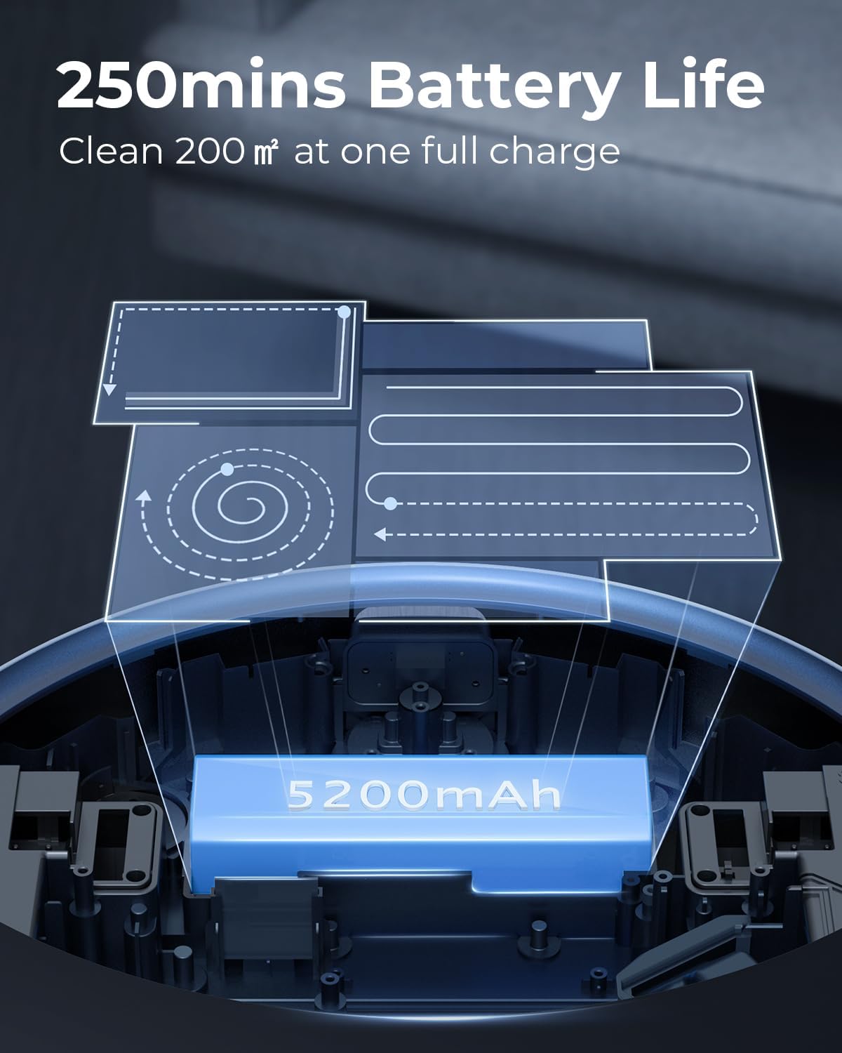 Robot Vacuum Mop Combo Self Empty 4000Pa LiDAR Smart Mapping App