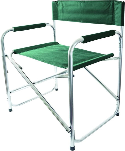Aluminium Directors Folding Chair with Armrests Green