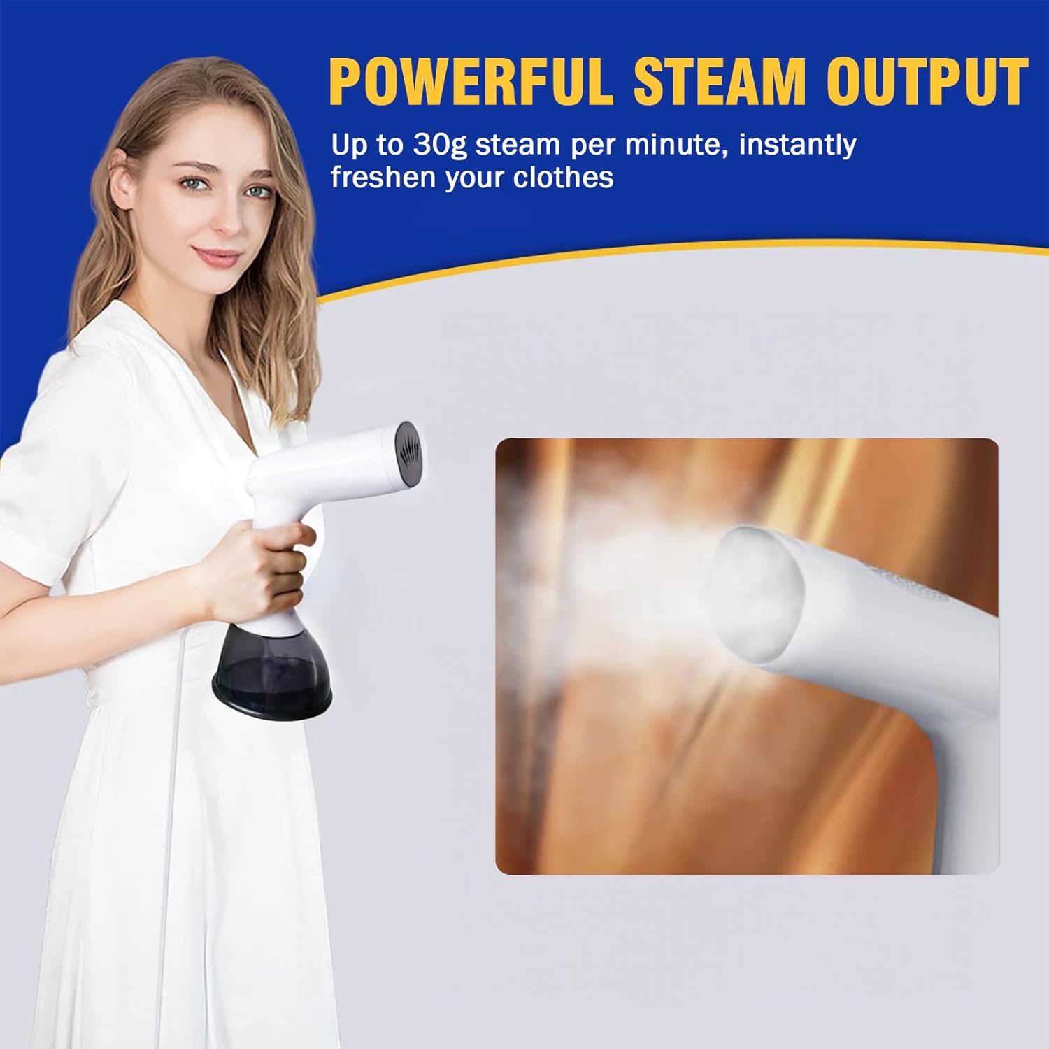 Handheld Clothes Steamer 1640W 30g Steam 400ml Tank Portable