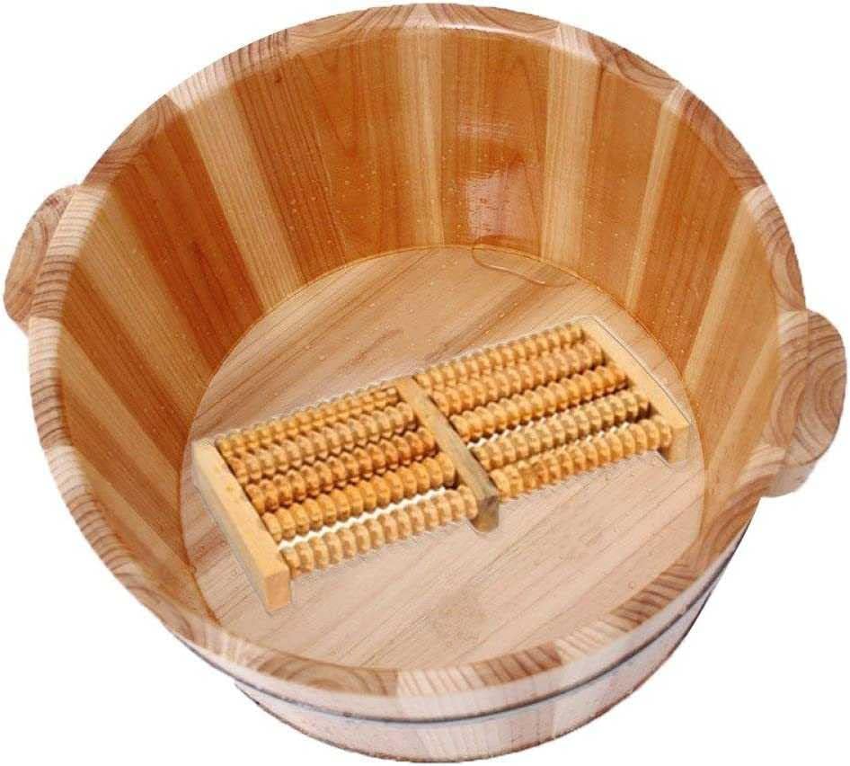 Wooden Foot Bath Tub Spa Soak Bucket Massage Pedicure Barrel