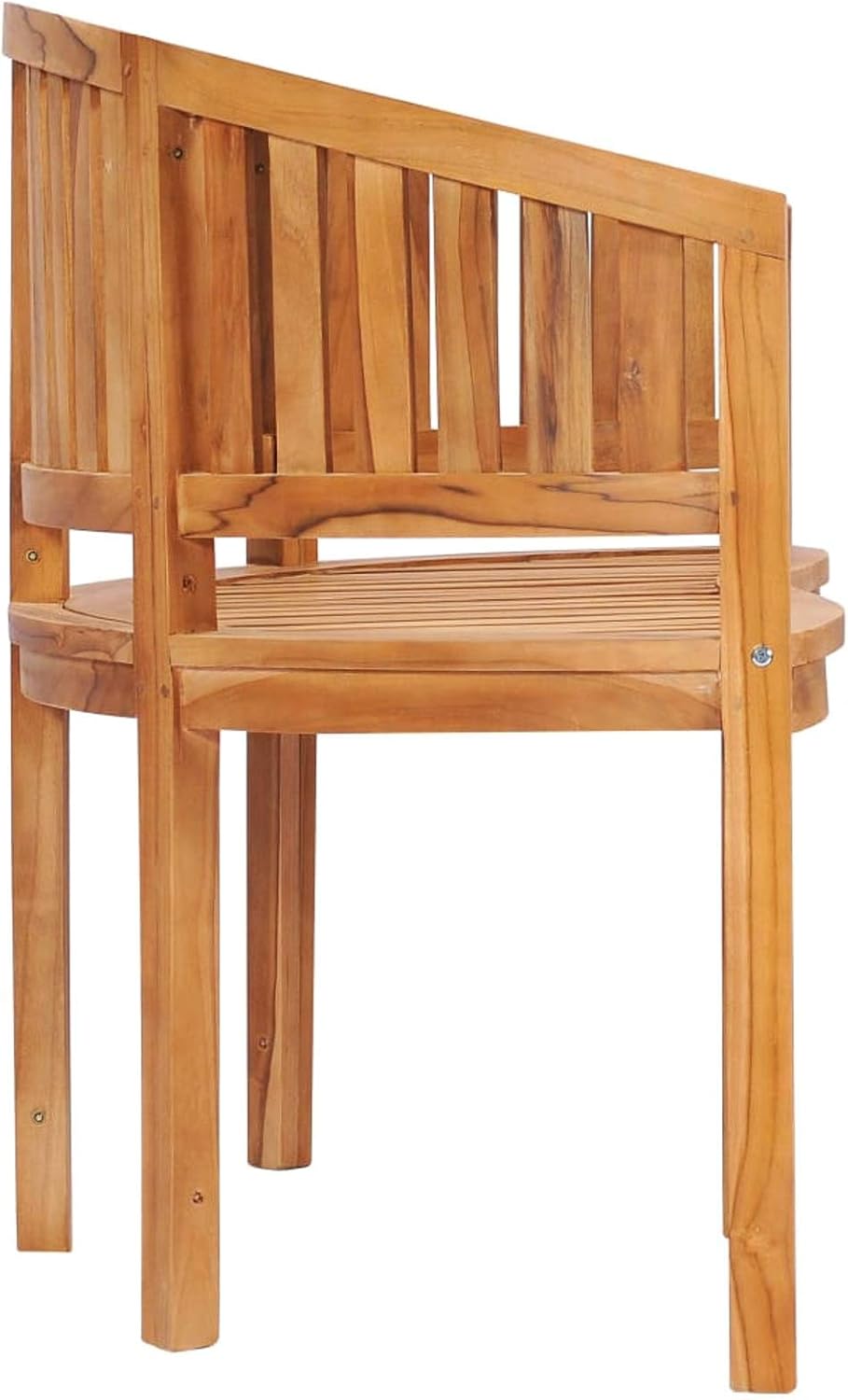 Teak Banana Garden Bench 151cm Curved Wooden Patio Seat