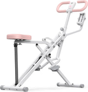 2 in 1 Squat Rowing Machine Foldable Glute Trainer Home Gym