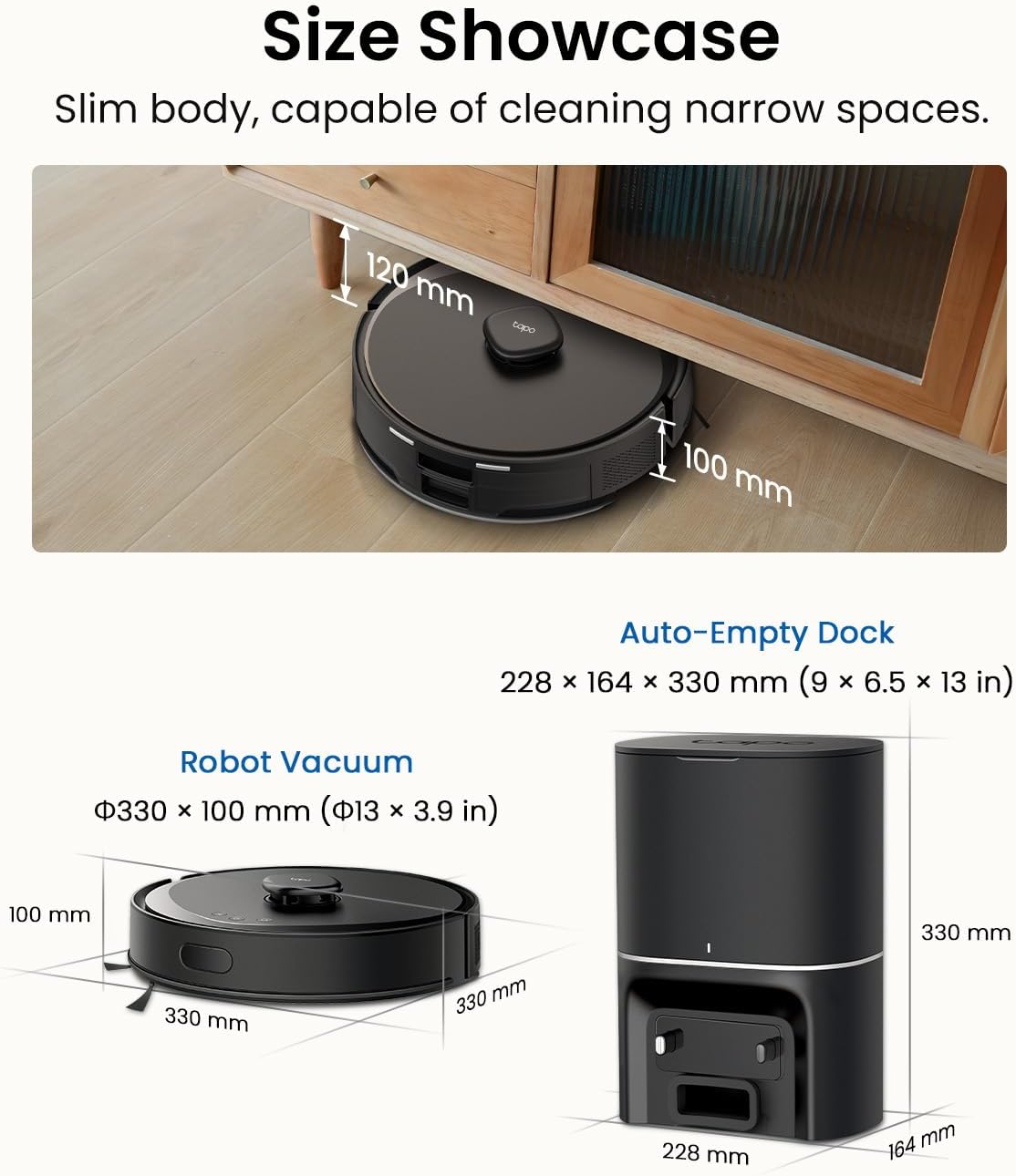 Robot Vacuum Mop 5300Pa Self Empty LiDAR Smart Mapping