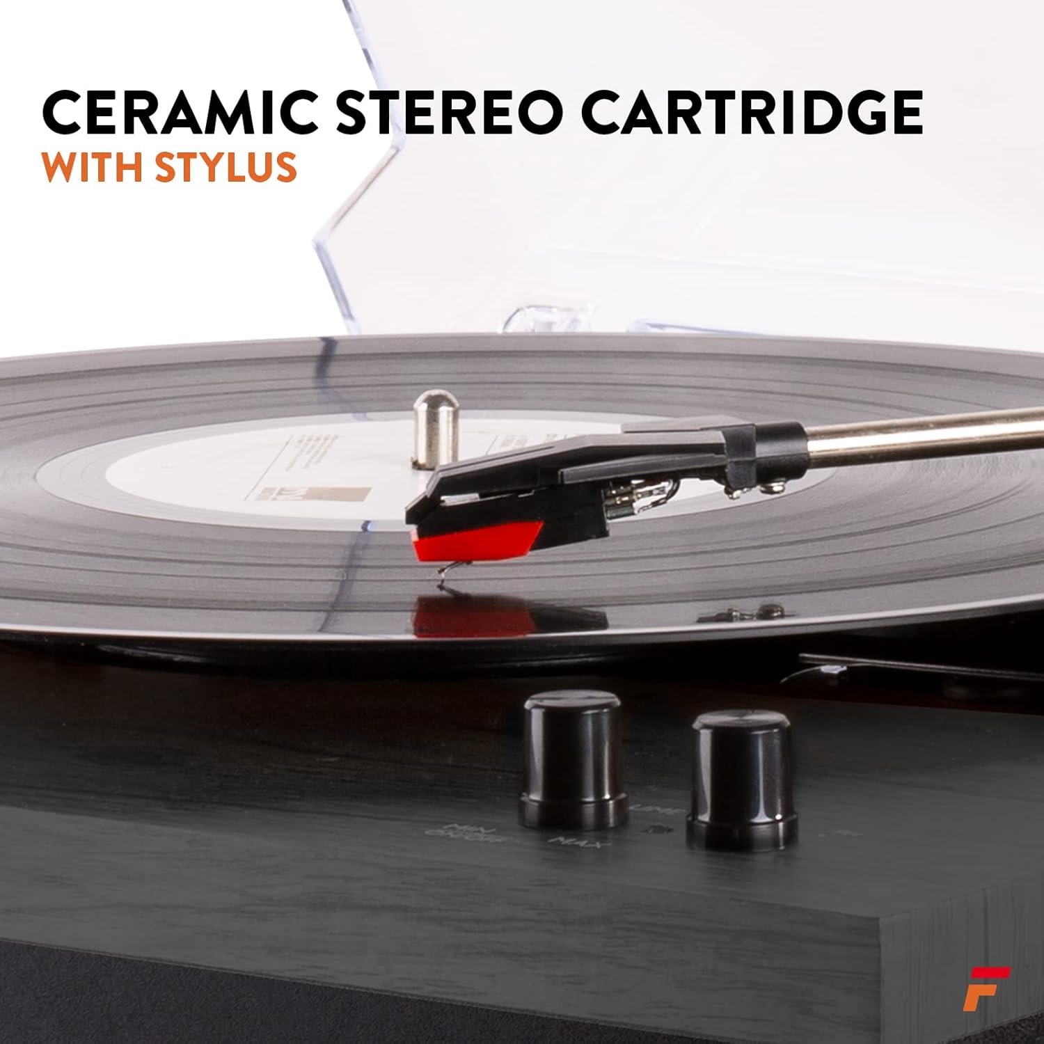 3-Speed Retro Bluetooth Turntable with Built-in Speakers & Auto Stop