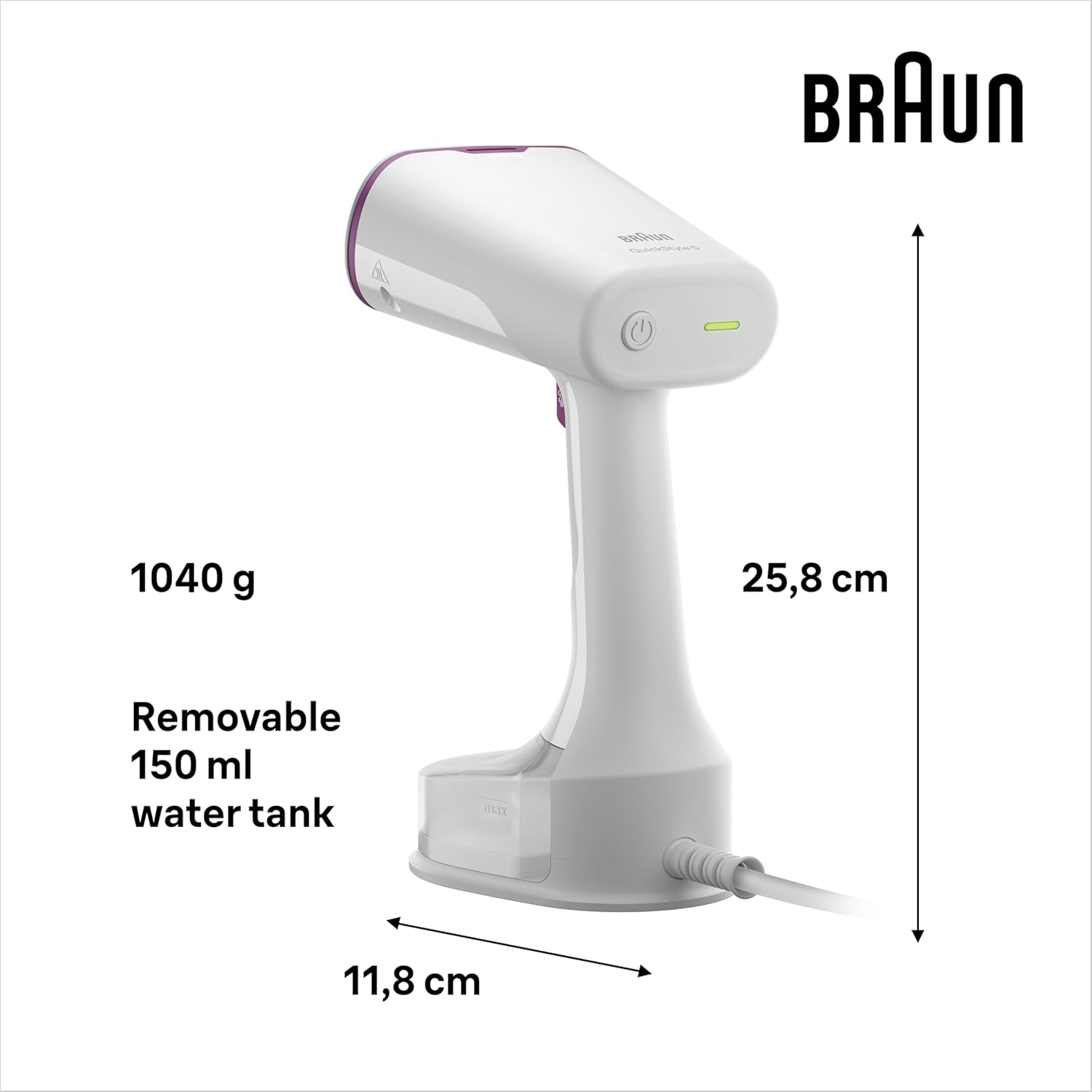 Handheld Garment Steamer 1200W 25g Steam Fast Heat Vertical