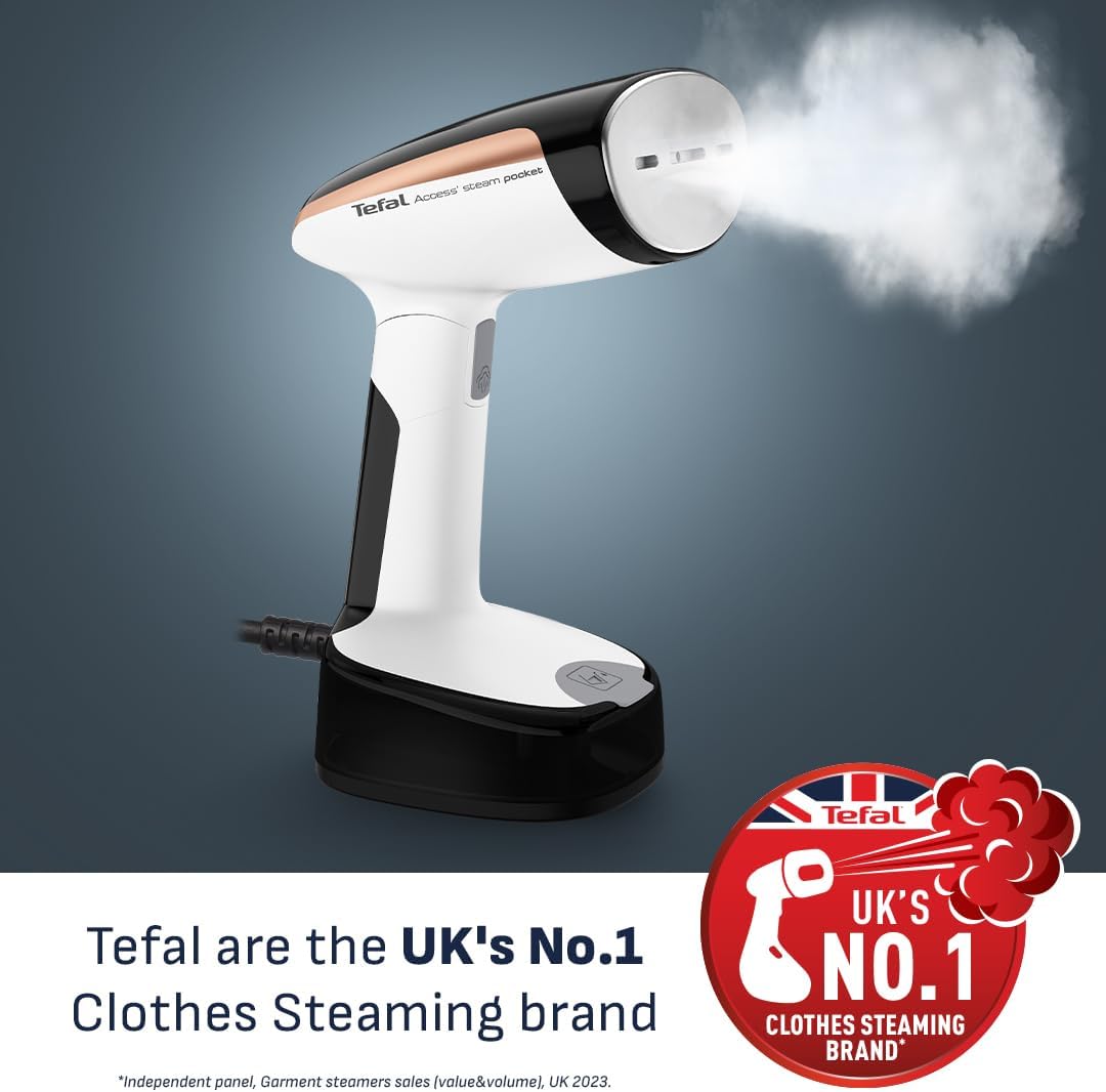 Compact Clothes Steamer Foldable 1300W Fast Heat 20g Steam