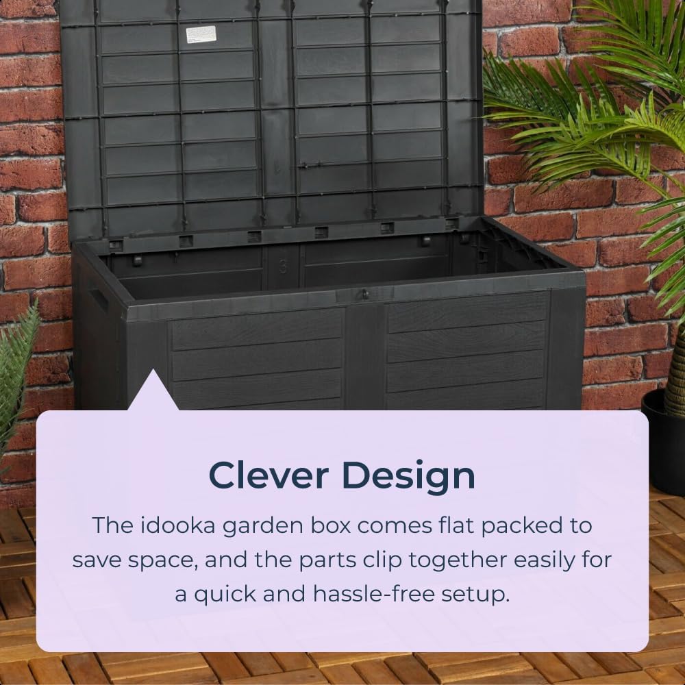 170L Outdoor Parcel Storage Box Waterproof Lockable Garden Box